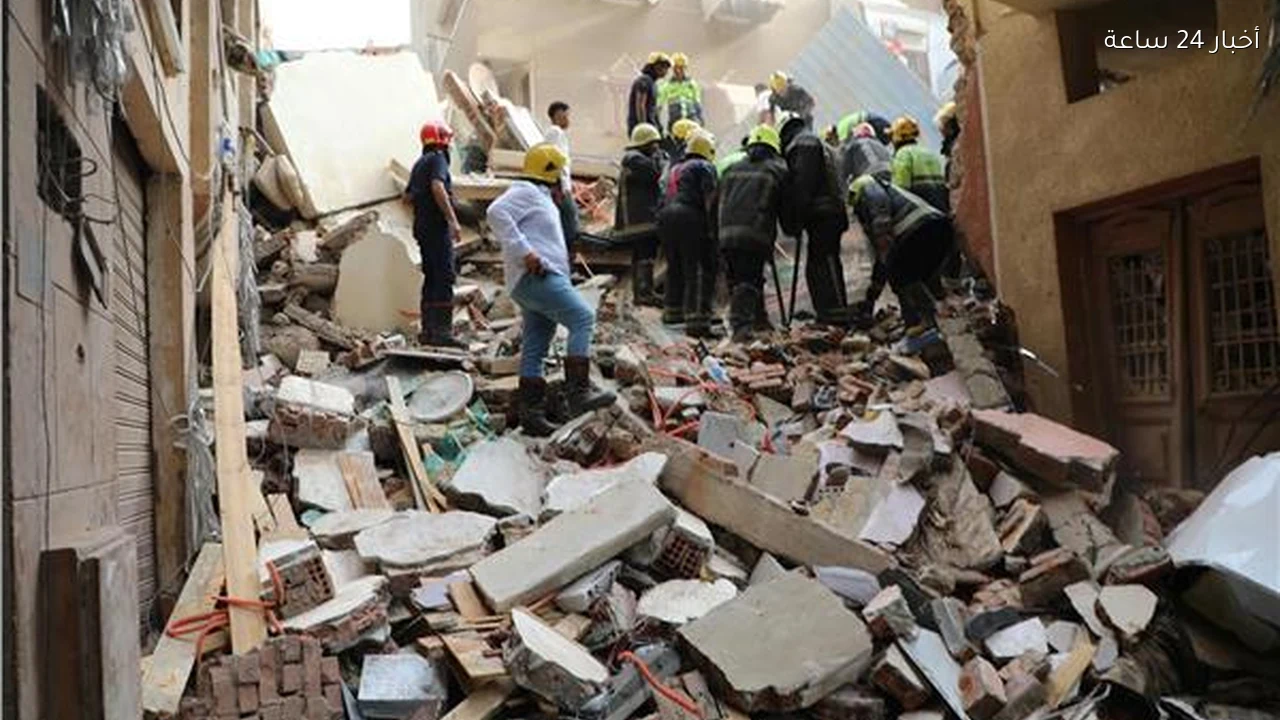 لجنة هندسية لبيان مدى تأثر المباني المجاورة للعقار المنهار في حدائق القبة